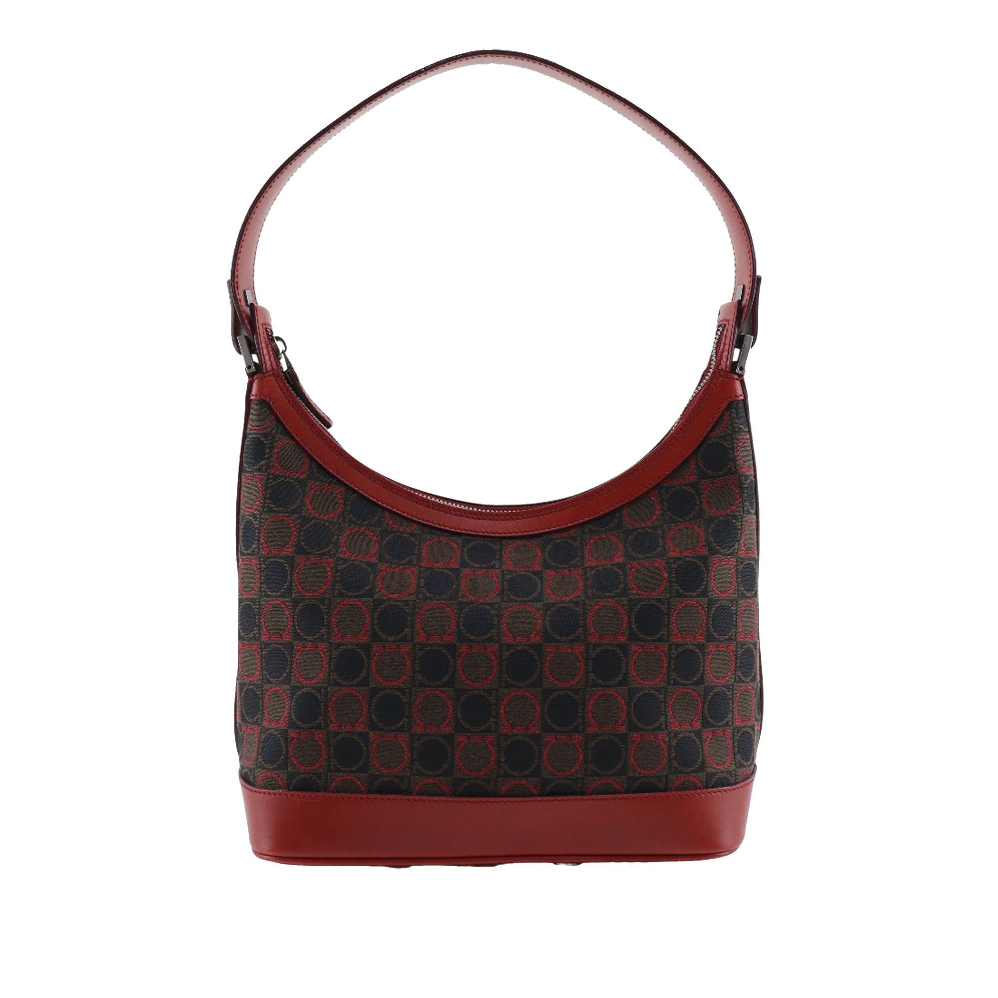 Gancini Canvas Shoulder Bag