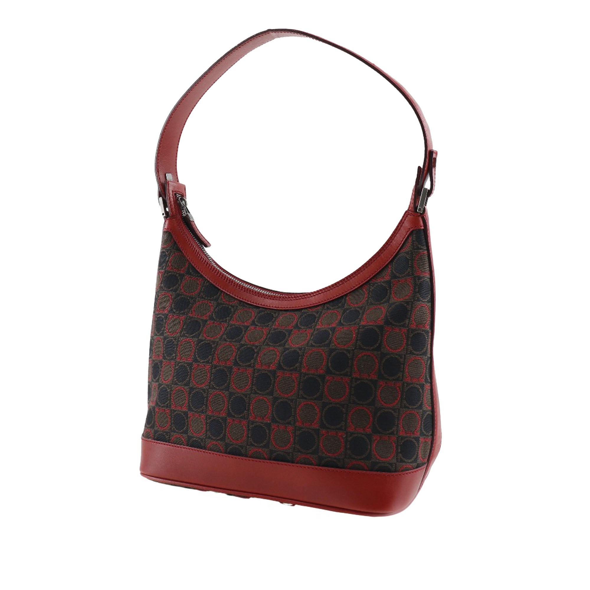 Gancini Canvas Shoulder Bag