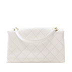 Medium Quilted Calfskin Logo Enchained Flap