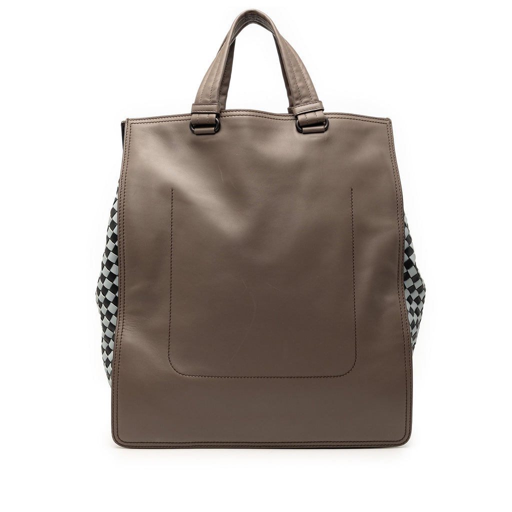 Intrecciato Trimmed Leather Tote