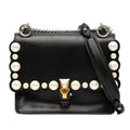 Mini Scalloped Leather and Pearls Kan I Crossbody
