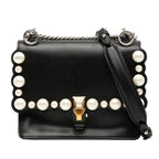 Mini Scalloped Leather and Pearls Kan I Crossbody
