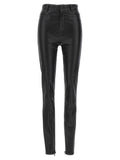 David Koma Napa Leather Leggings — Black