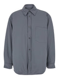 Grey Jacket with Patch Pocket in Padded Fabric Man Outerwear