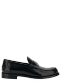 Black Loafers with 4G Detail in Leather Man Bull