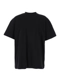Black Double-Layers T-shirt in Cotton Man Tshirts And Polo Shirts
