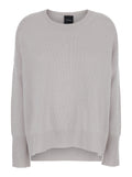 Grey Oversized Crewneck Sweater in Cashmere Woman Jersey