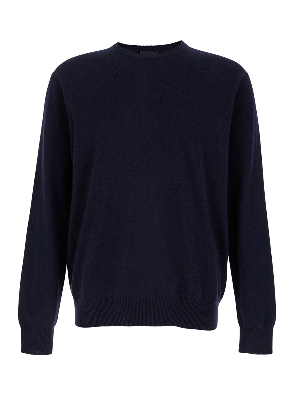 Blue Crewneck Long Sleeve Sweater in Cashmere Man Blu Jersey