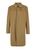 Beige Trench with Hidden Button Closure in Cotton Man Outerwear