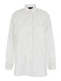 White Shirt with Buttons in Cotton Blend Woman Polyester And Blouses