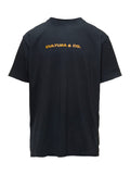 Black Crewneck T-Shirt with Cultura & Co Print in Jersey Man Tshirts And Polo Shirts