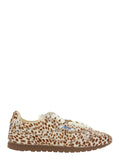 Windspin Low Multicolor Sneaker with Logo on the Side and Animalier Motif in Suede Woman Cow Leather Nylon