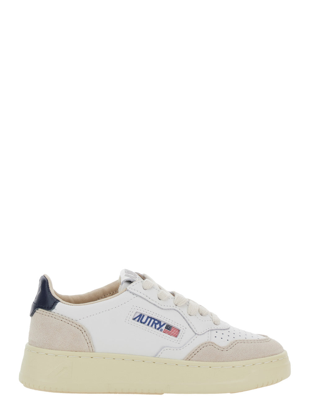 Medalist White Low Top Sneakers With Logo Patch On Tongue And Side Leather Boy - IT 29