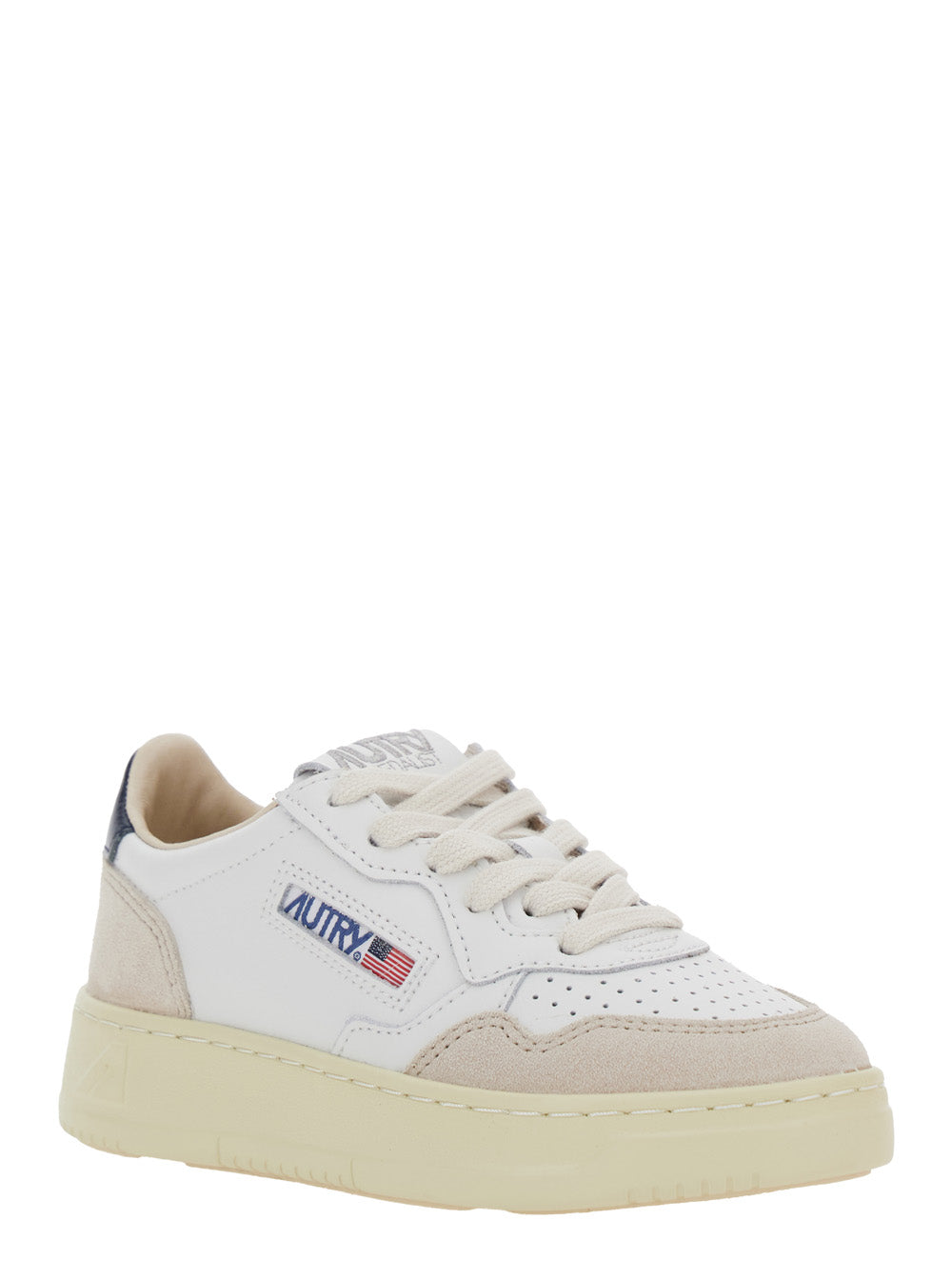 Medalist White Low Top Sneakers With Logo Patch On Tongue And Side Leather Boy - IT 29