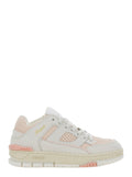 Area Lo Pink Low Top Sneakers with Logo Patch on the Tongue and Chunky Sole in Leather Woman Nubuck