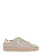 Clean 90 Grey Low Top Sneakers With Logo Embroidery On The Side Leather Woman - IT 40