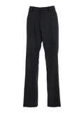 Black Tailored Trousers With Belt Loops Wool Man