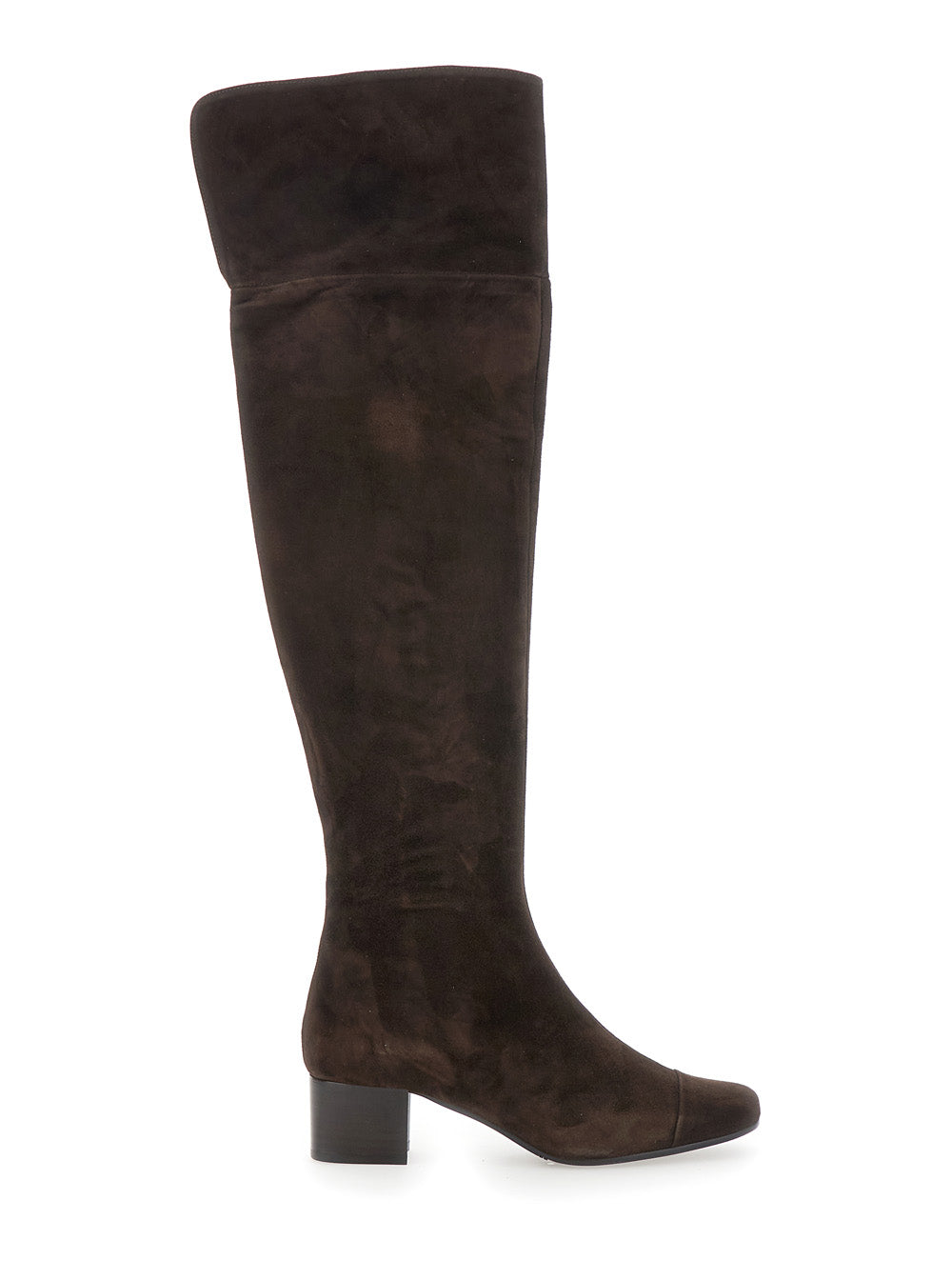 Brigitte Brown Ankle Boots with Side Zip Closure in Suede Woman Calf
