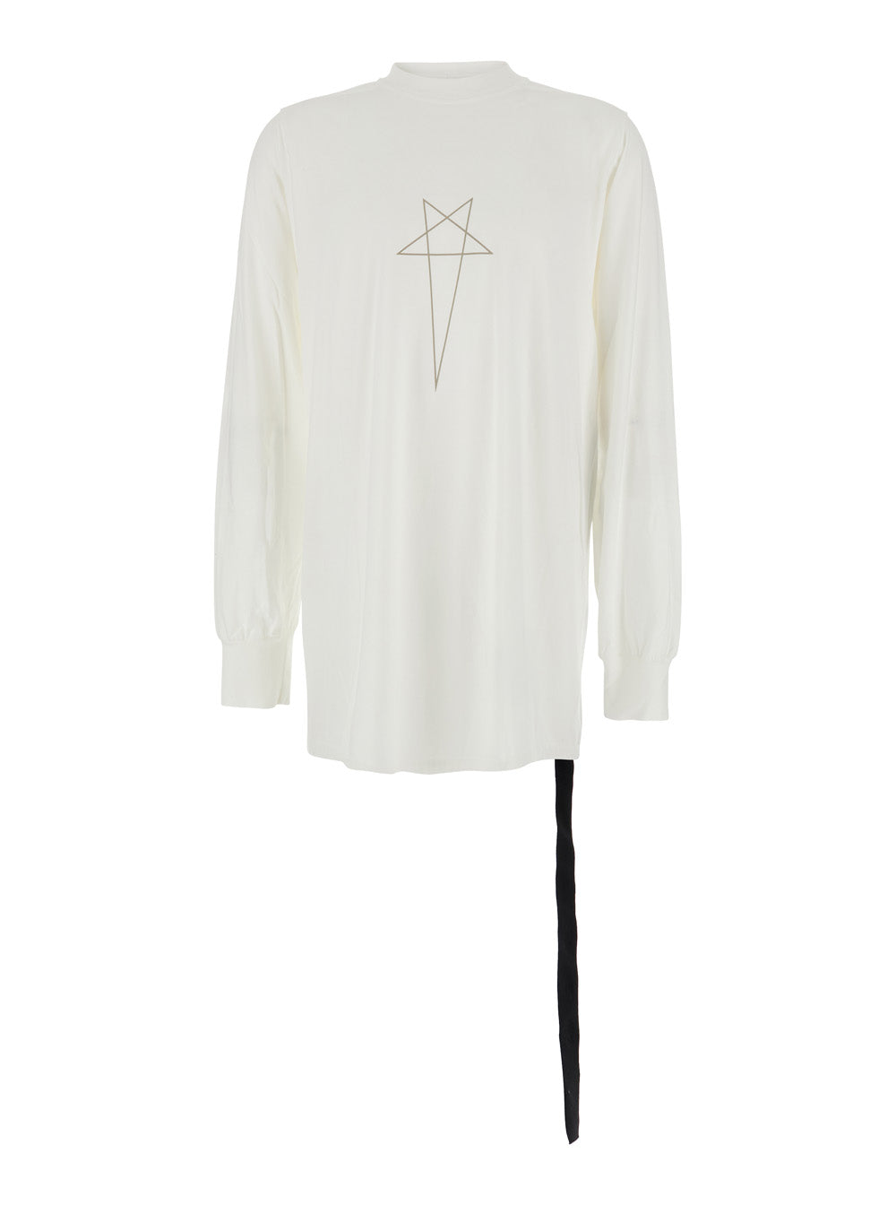 White Crewneck T-Shirt with Logo Print on the Front in Cotton Man Tshirts And Polo Shirts