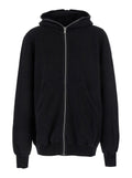 Black Hoodie with Kangaroo Pocket on the Front in Cotton Man Sweatshirts