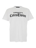 White T-Shirt with Logo on the Front in Cotton Man Tshirts And Polo Shirts