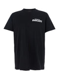 Ducati x D2 Black T-Shirt with Logo on the Front in Cotton Man Tshirts And Polo Shirts