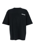Black T-Shirt with Logo on the Front in Cotton Man Tshirts And Polo Shirts