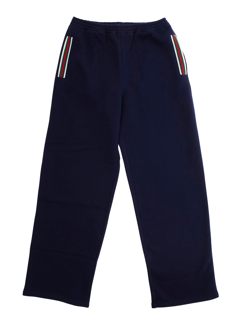 Blue Trousers with Web Pattern on Sides in Fabric Boy Blu