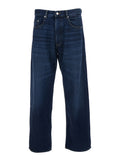 Will Blue 5-Pocket Jeans with Logo Patch in Cotton Denim Man Blu