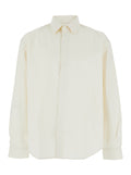 Henri White Shirt with Maxi J Logo on the Back in Cotton Man And Blouses
