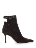 Camie Brown Ankle Boots With Knot Detail Suede Woman