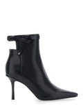 Camie Black Ankle Boots With Knot Detail Leather Woman