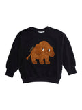 Black Sweatshirt with Maxi Logo on the Front in Cotton Boy Sweatshirts