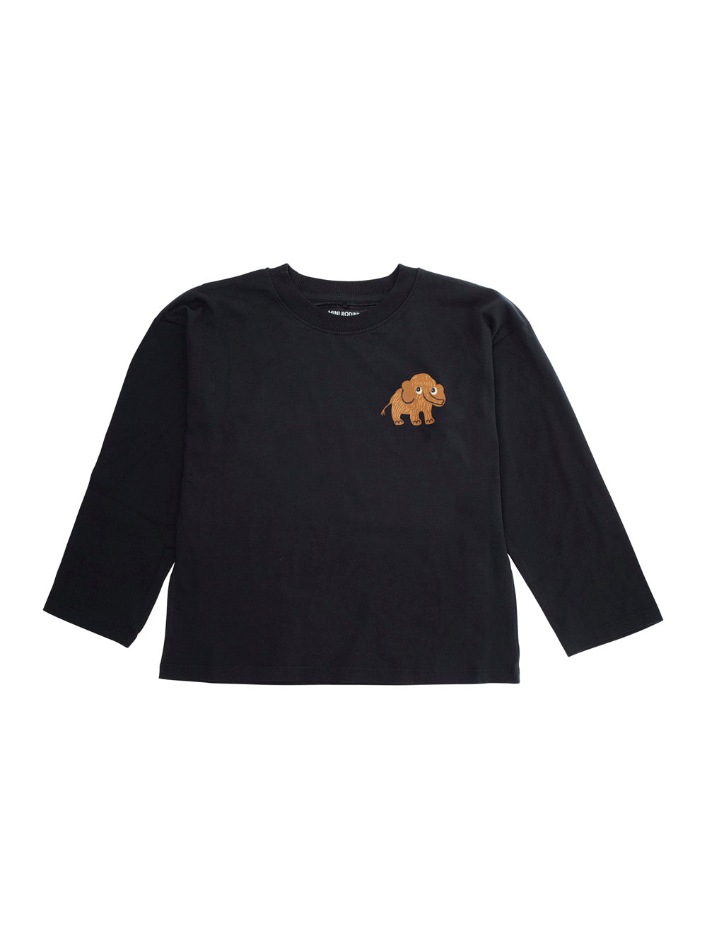 Black Crewneck T-Shirt with Logo Print on the Front in Cotton Boy Tshirts And Polo Shirts