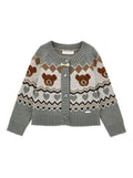 CARDIGAN JAQUARD - XS convertito in tg 13A Grey Jersey
