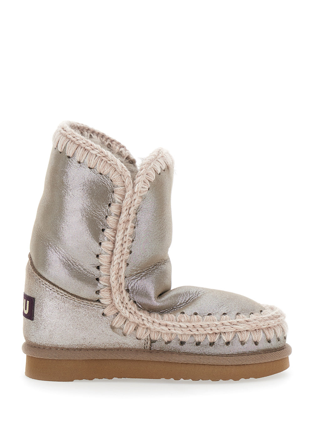 Eskino Metallic Ankle Boots in Patent Suede Girl Sheep
