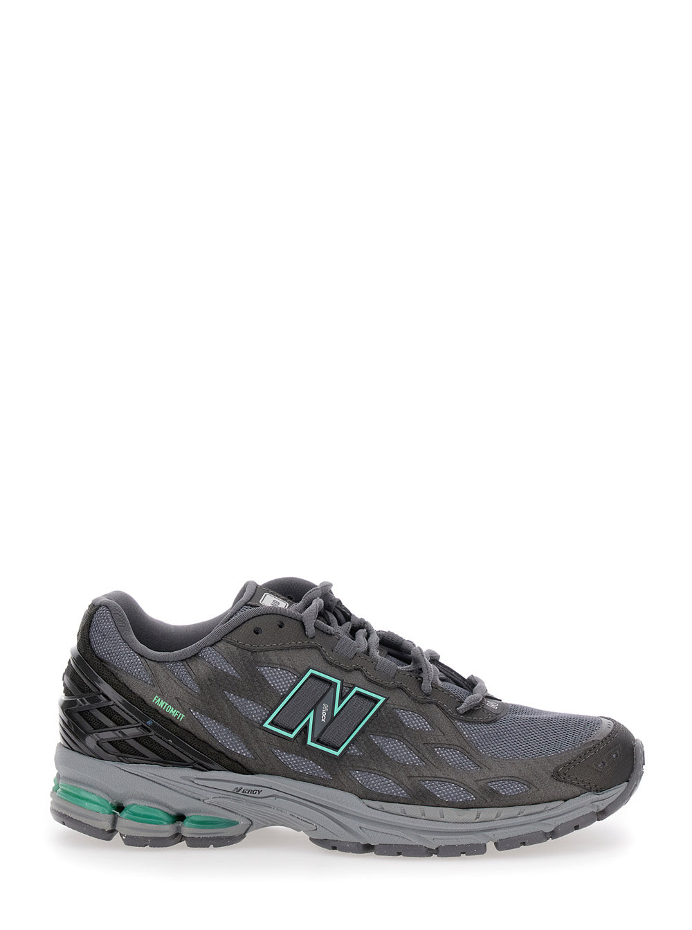 1906R Grey Sneaker with Mesh Design and Side Logo in Synthetic Fiber Unisex Fabric