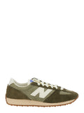 Green Low Top Sneakers With Logo Patch Suede Unisex