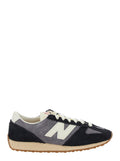 Black Low Top Sneakers With Logo Patch Suede Unisex