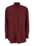 Bordeaux Shirt with Classic Collar in Tech Fabric Woman Polyester And Blouses