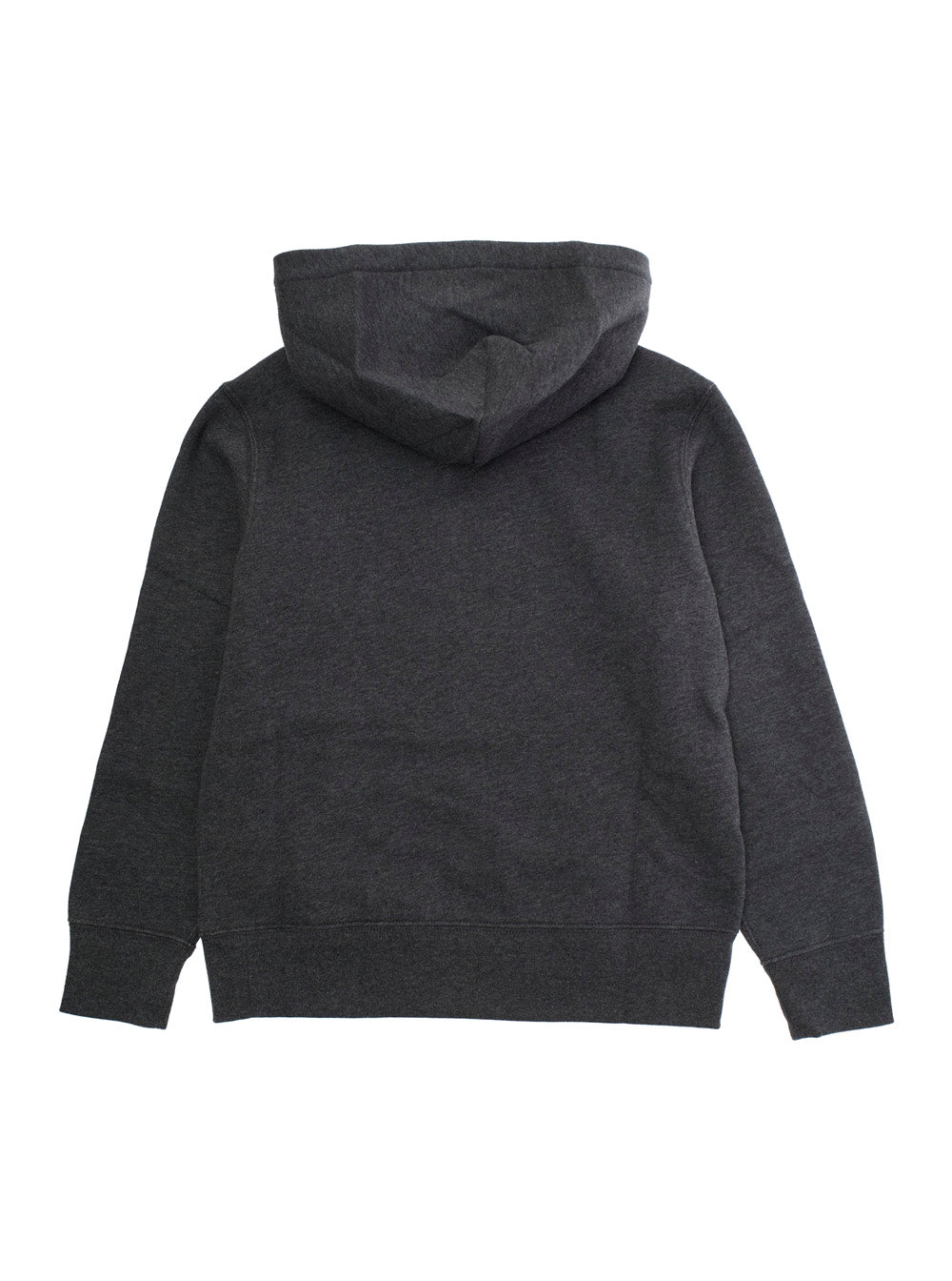 Grey Hoodie with Fixed Hood and Pony Embroidery on the Front in Cotton Blend Boy Polyester Sweatshirts