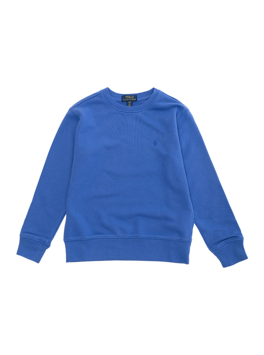 Blue Sweatshirt with Pony Embroidery on the Front in Cotton Boy Blu Polyester Sweatshirts