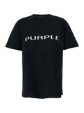 Black Crewneck T-Shirt with Logo Lettering on the Front in Cotton Man Tshirts And Polo Shirts
