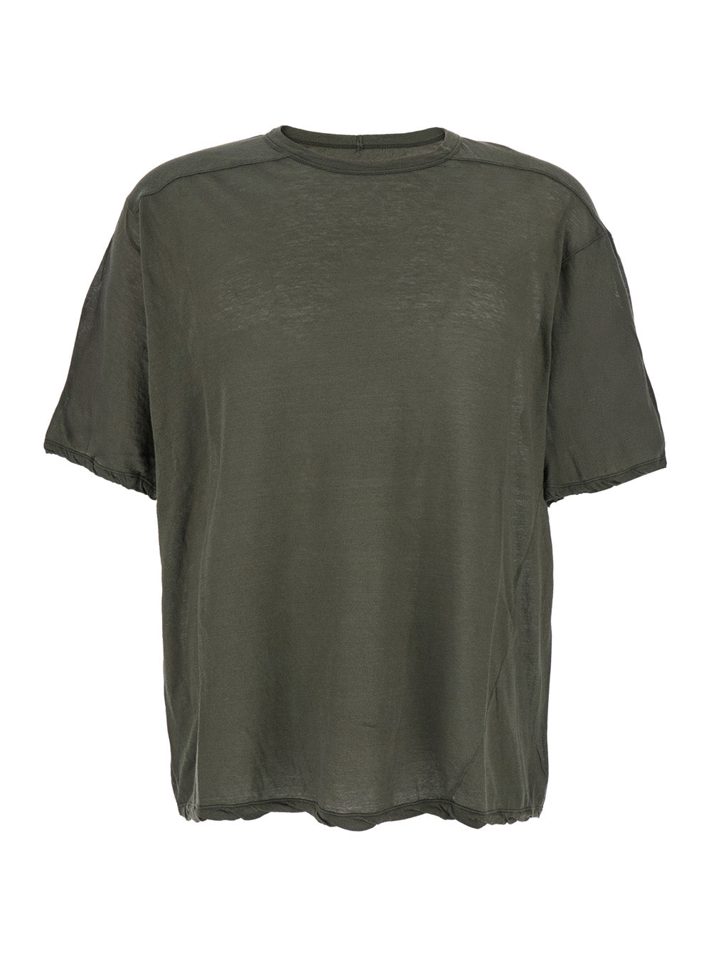 Brad Green Crewneck T-Shirt with Rear Stitching in Cotton Man Tshirts And Polo Shirts