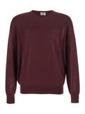 Bordeaux Crewneck Sweater with Cassandre in Cashmere Man Jersey