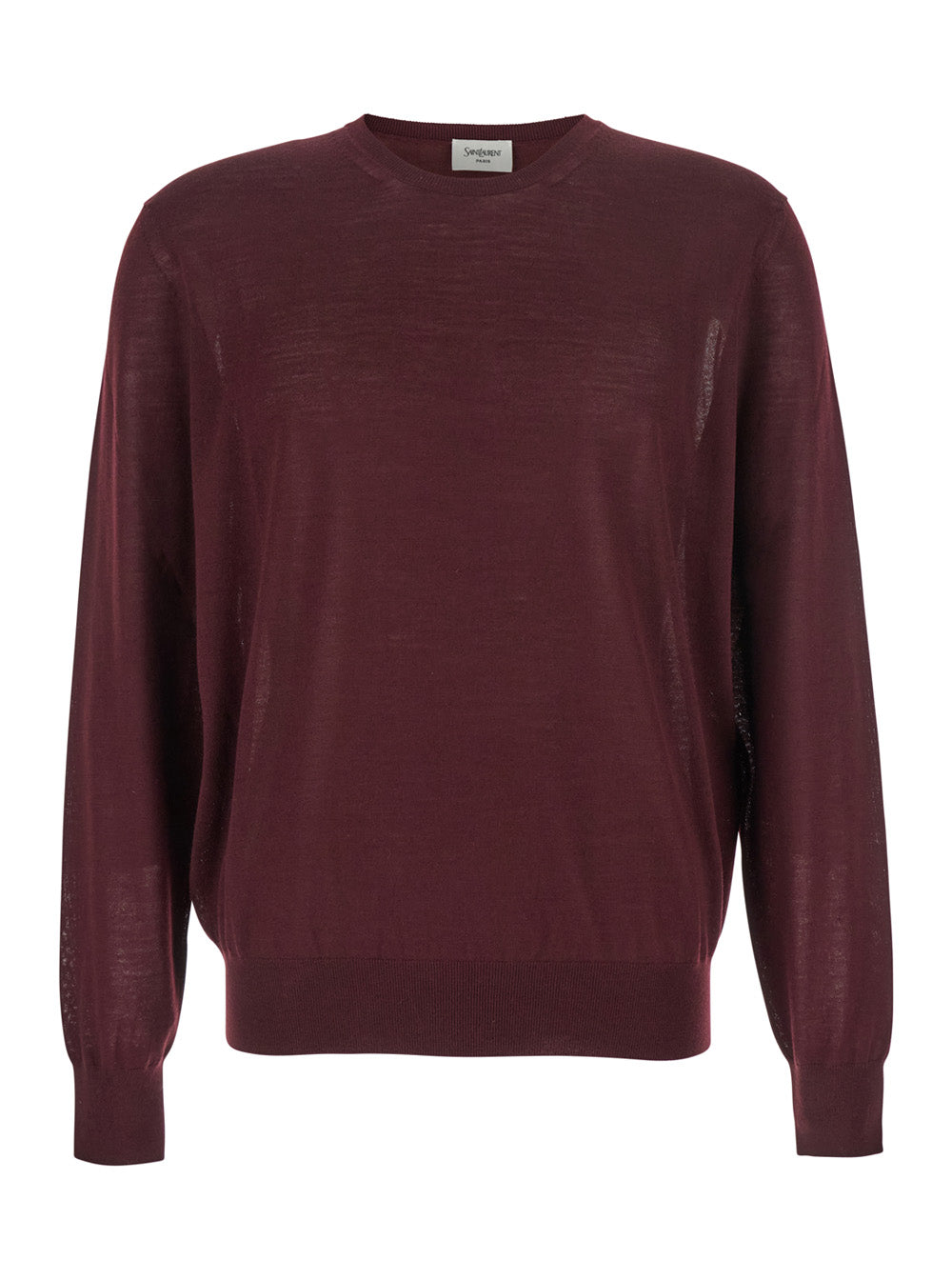 Bordeaux Crewneck Sweater with Cassandre in Cashmere Man Jersey
