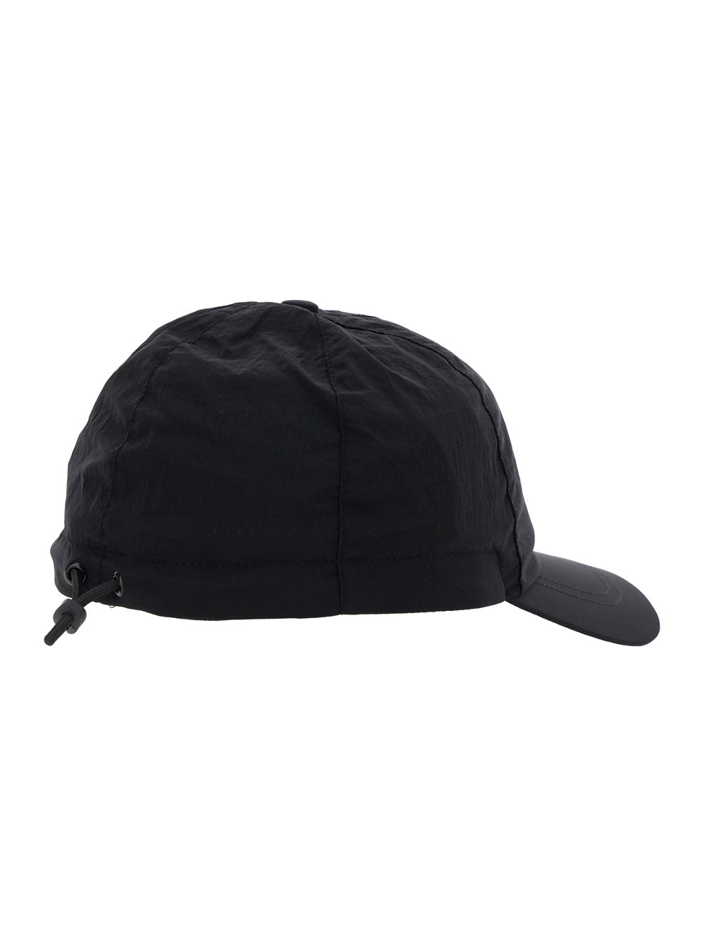 Black Baseball Cap with Tonal Logo Patch in Nylon Boy Polyamide Fibers Hats And Gloves