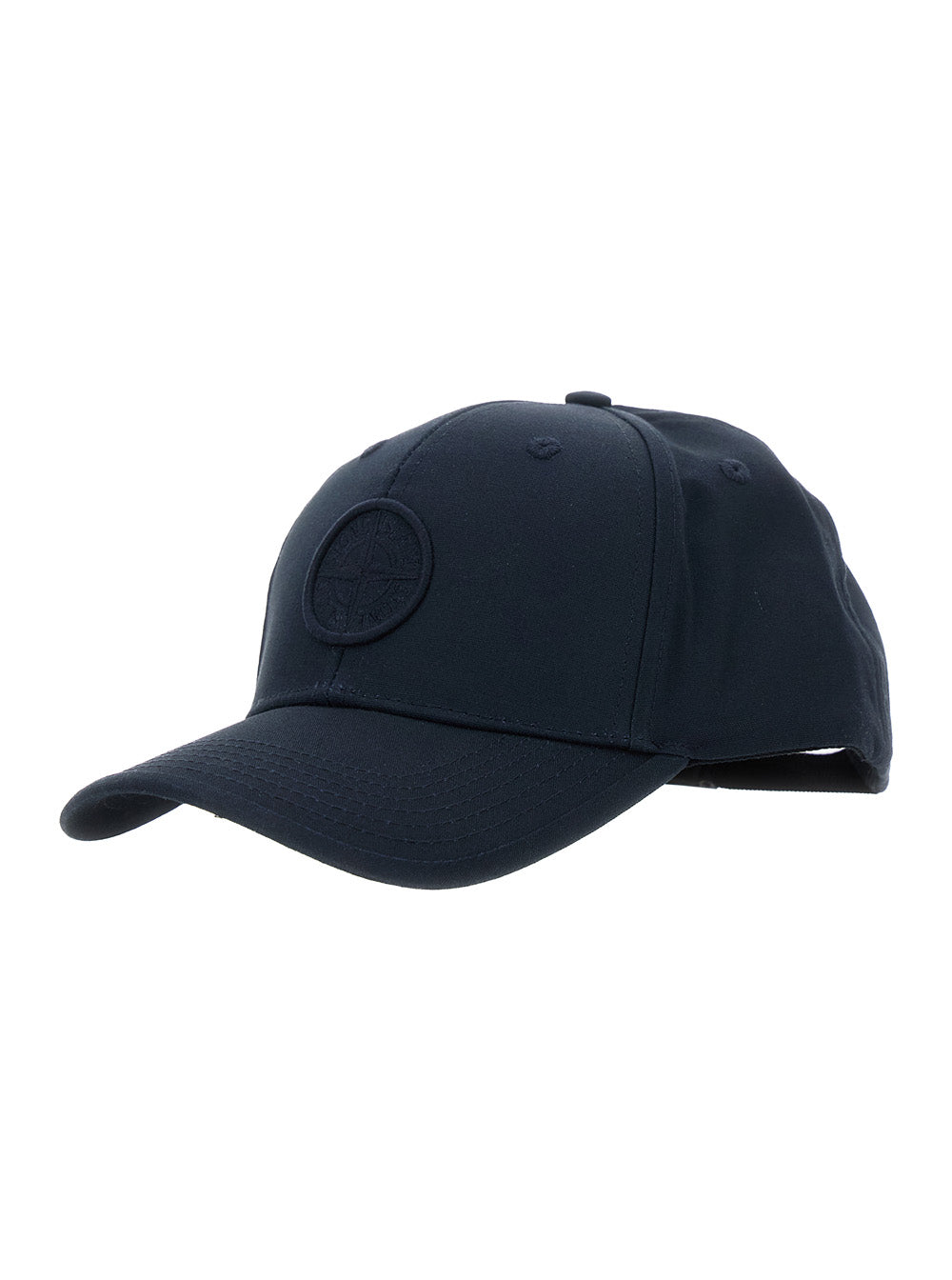 Blue Baseball Cap with Logo on the Front in Cotton Boy Blu Hats And Gloves