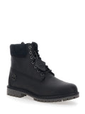 Black Ankle Boots With Logo Detail On The Side And Low Block Heel Leather Man