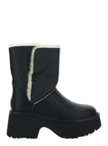 Esmee Black Ankle Boots with Fur Detailing and Platform in Leather Woman Twinface